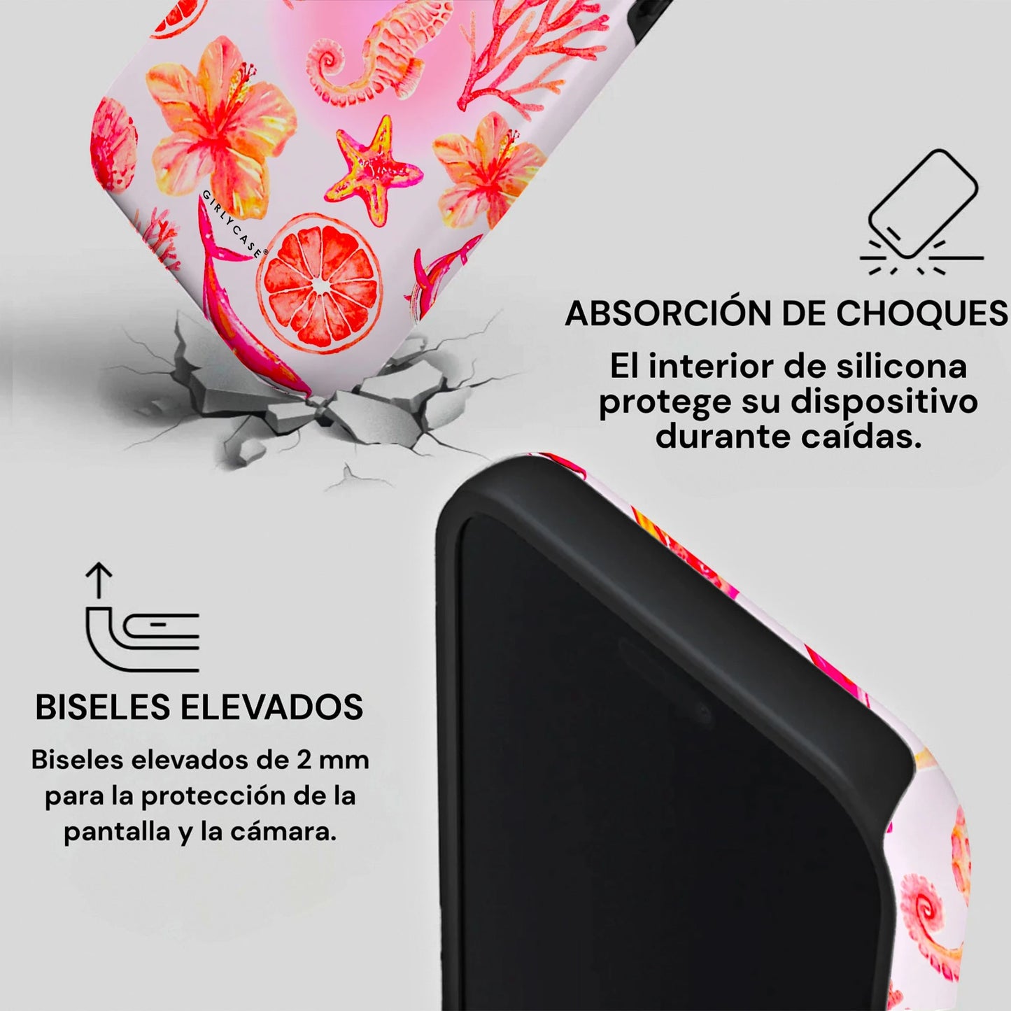 Carcasa Two Protect para iPhone - Sea Bloom