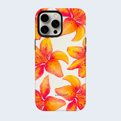 Carcasa Two Protect para iPhone - Lirio Tropical