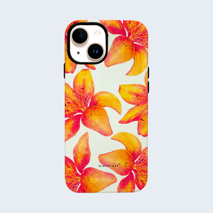 Carcasa Two Protect para iPhone - Lirio Tropical