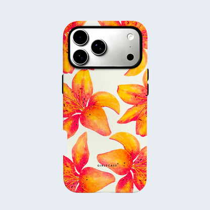 Carcasa Two Protect para iPhone - Lirio Tropical