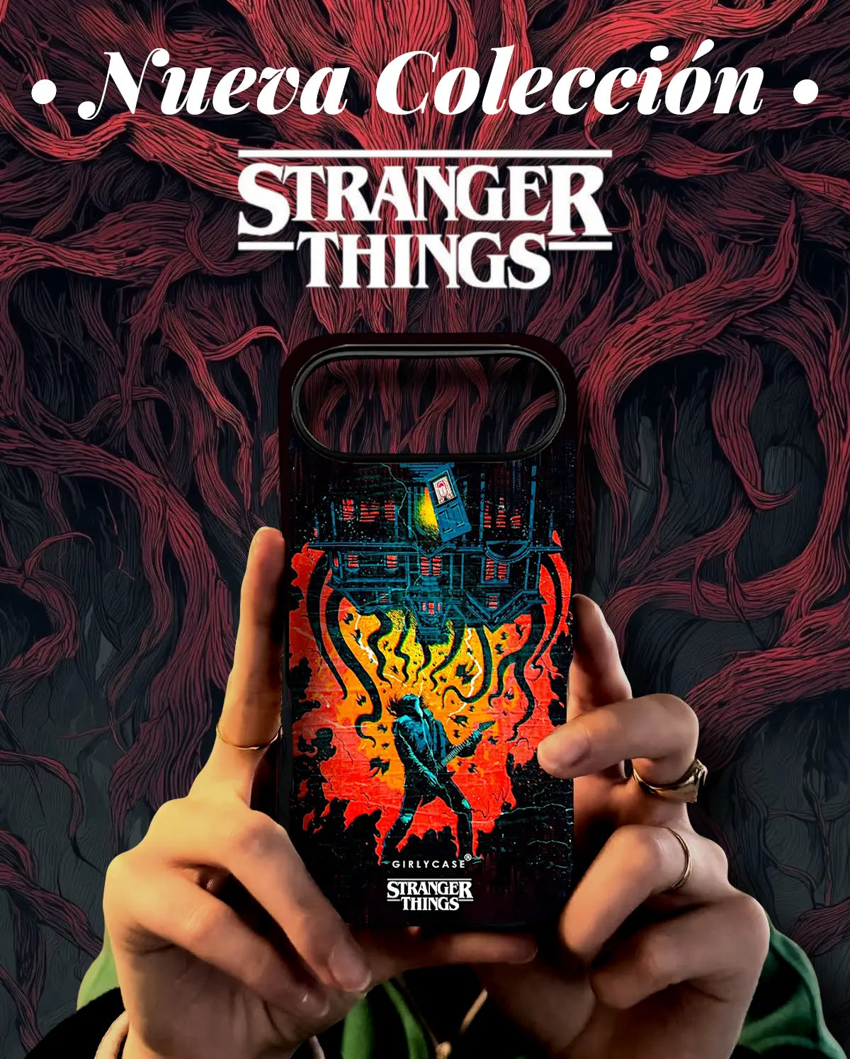 Funda inspirada escena murciélagos Eddie munson TPU silicona