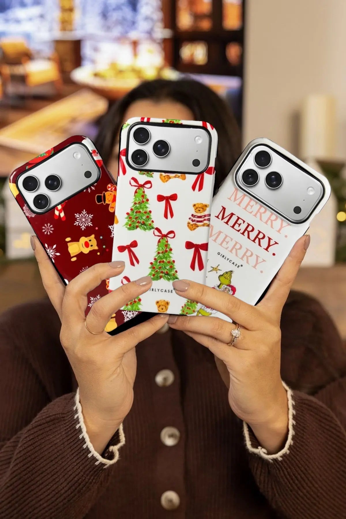 Carcasa Navidad doble protección TPU y silicona iPhone Chile