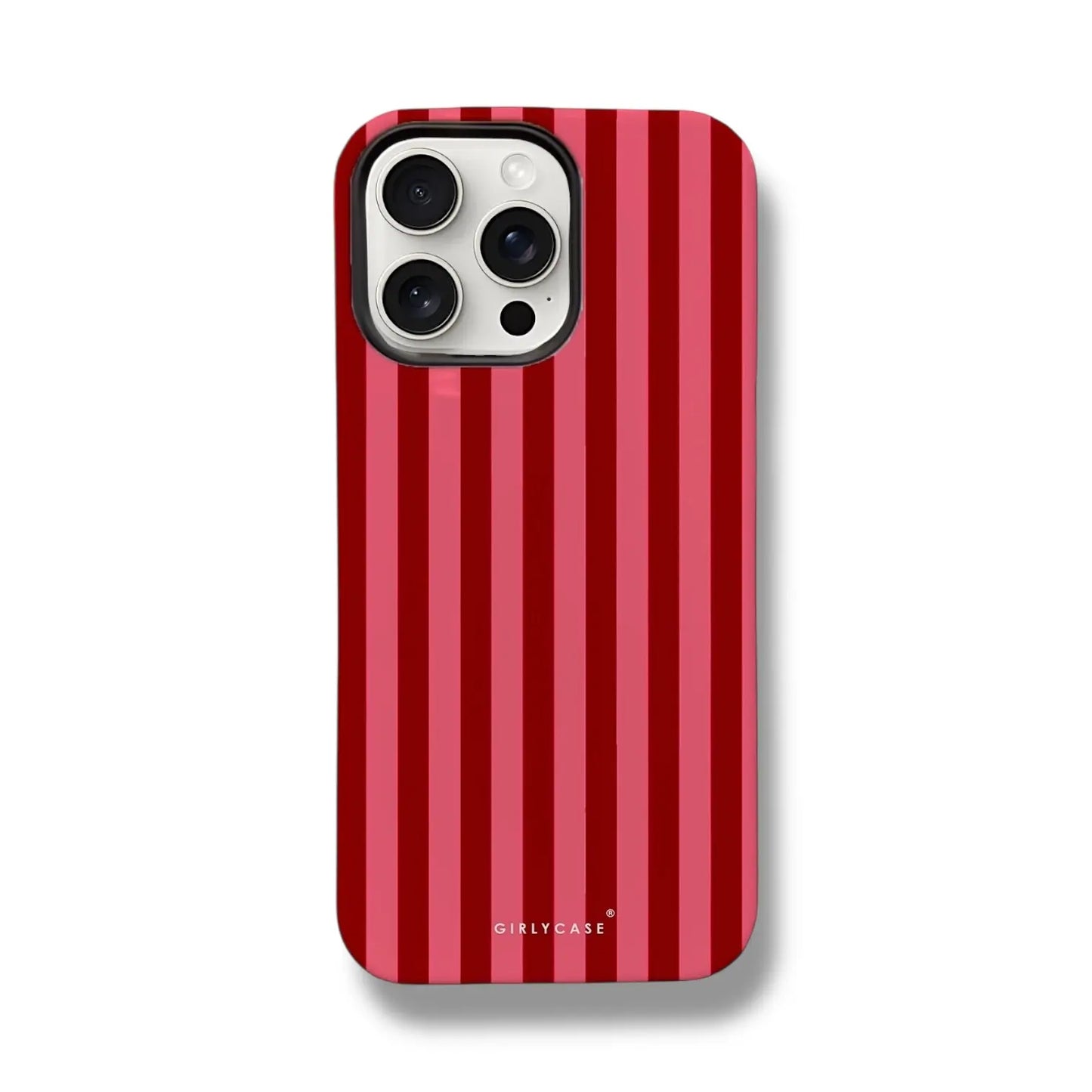 Funda líneas verticales rojas y rosadas Two Protect iPhone