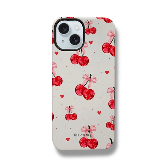 Carcasa Cherry Kiss aesthetic para iPhone Chile