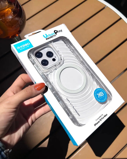 Carcasa premium MagSafe transparente iPhone 16 iPalace Protect Chile