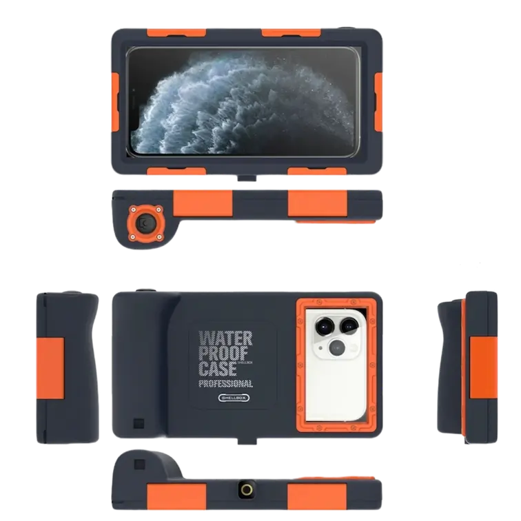 Angulos de la carcasa submariner naranja con negro
