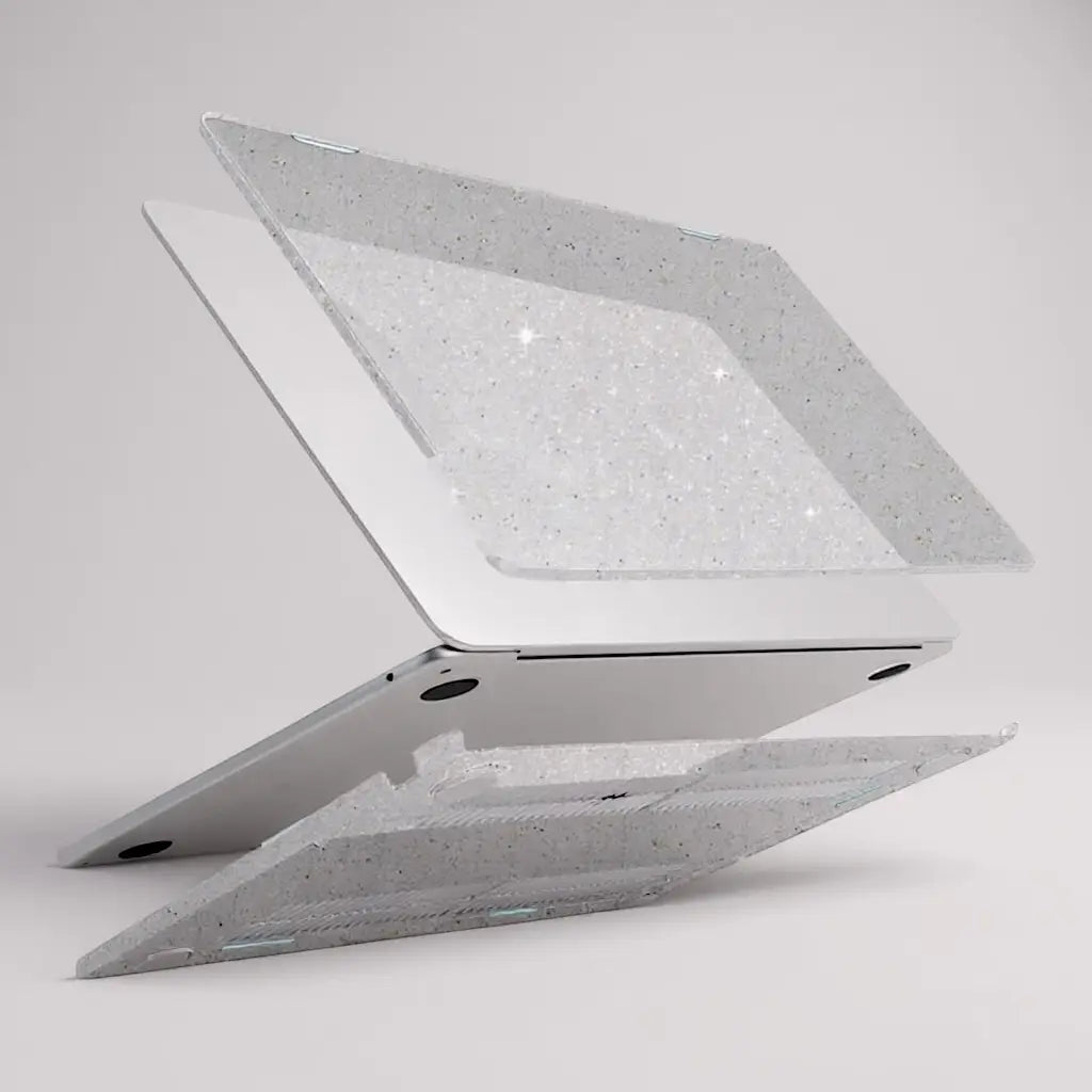 Carcasa ultra delgada para Macbook con diseño glitter