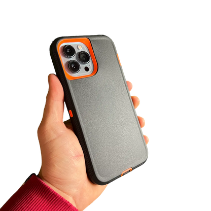 Bordes elevados para cámaras de la funda antishock negra con naranja