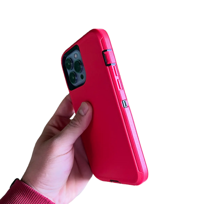 Bordes robustos reforzados de la funda Shield Compact en color rojo