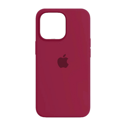 Carcasa de Silicona Premium para iPhone - Vinotinto