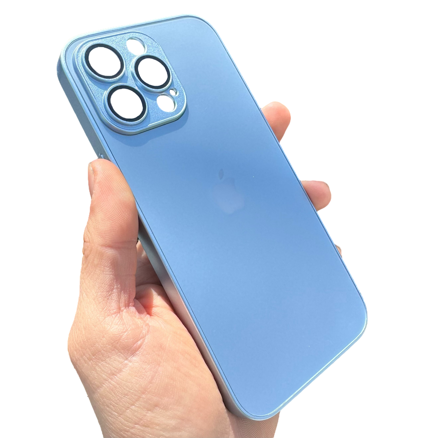 Carcasa Slim Glass con MagSafe: Azul Sierra