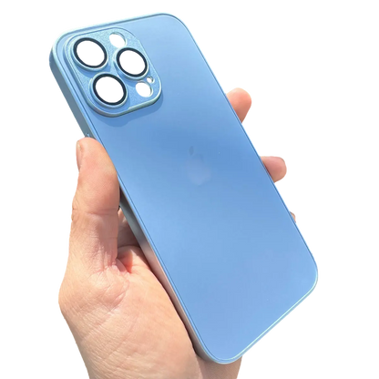 Carcasa Slim Glass con MagSafe: Azul Sierra