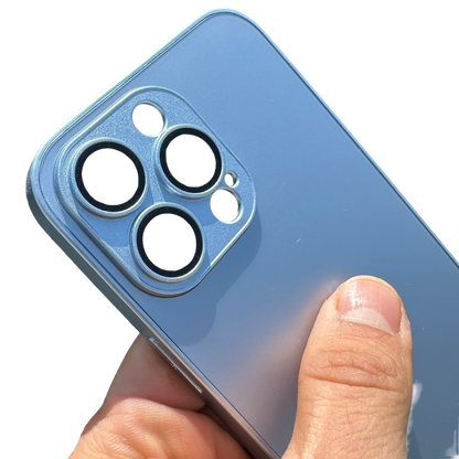 Carcasa Slim Glass con MagSafe: Azul Sierra