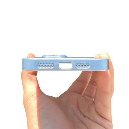 Carcasa Slim Glass con MagSafe: Azul Sierra