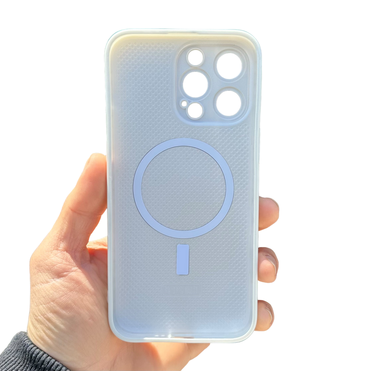 Carcasa Slim Glass con MagSafe: Blanco Perla