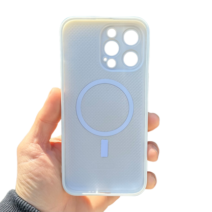 Carcasa Slim Glass con MagSafe: Blanco Perla