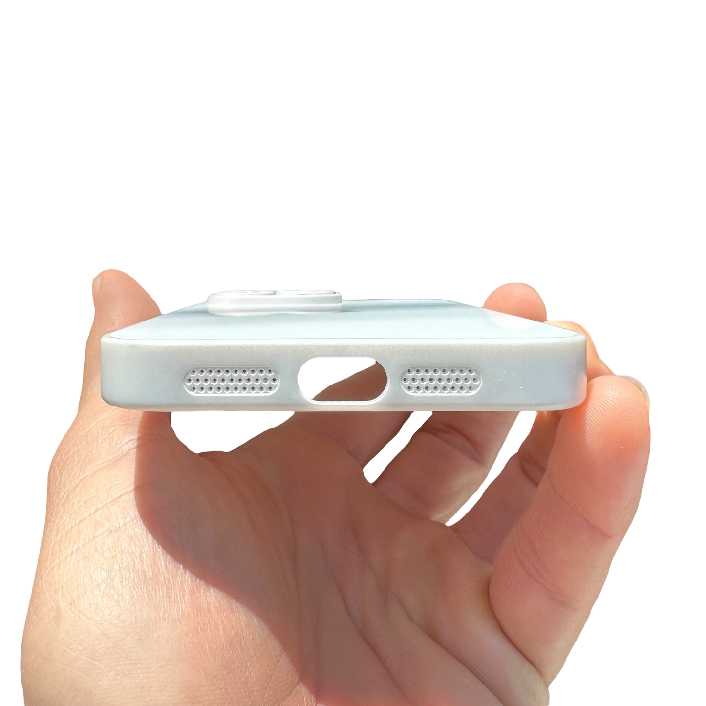 Carcasa Slim Glass con MagSafe: Blanco Perla