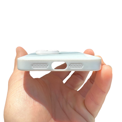 Carcasa Slim Glass con MagSafe: Blanco Perla