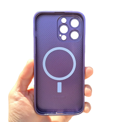 Carcasa Slim Glass con MagSafe: Morado Oscuro