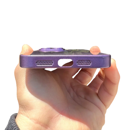 Carcasa Slim Glass con MagSafe: Morado Oscuro