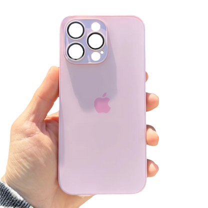 Carcasa Slim Glass con MagSafe: Rosa Claro