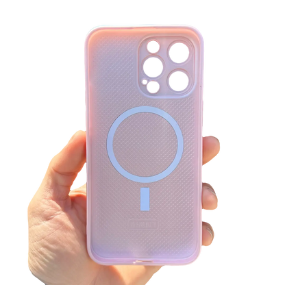 Carcasa Slim Glass con MagSafe: Rosa Claro