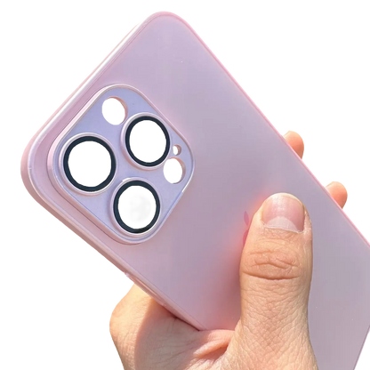 Carcasa Slim Glass con MagSafe: Rosa Claro