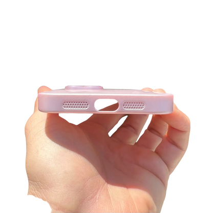 Carcasa Slim Glass con MagSafe: Rosa Claro