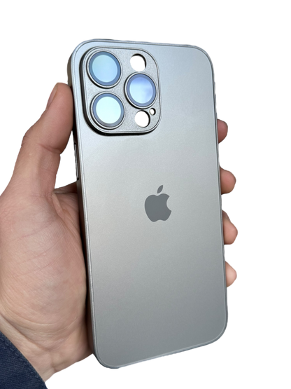 Carcasa Slim Glass con MagSafe: Titanio
