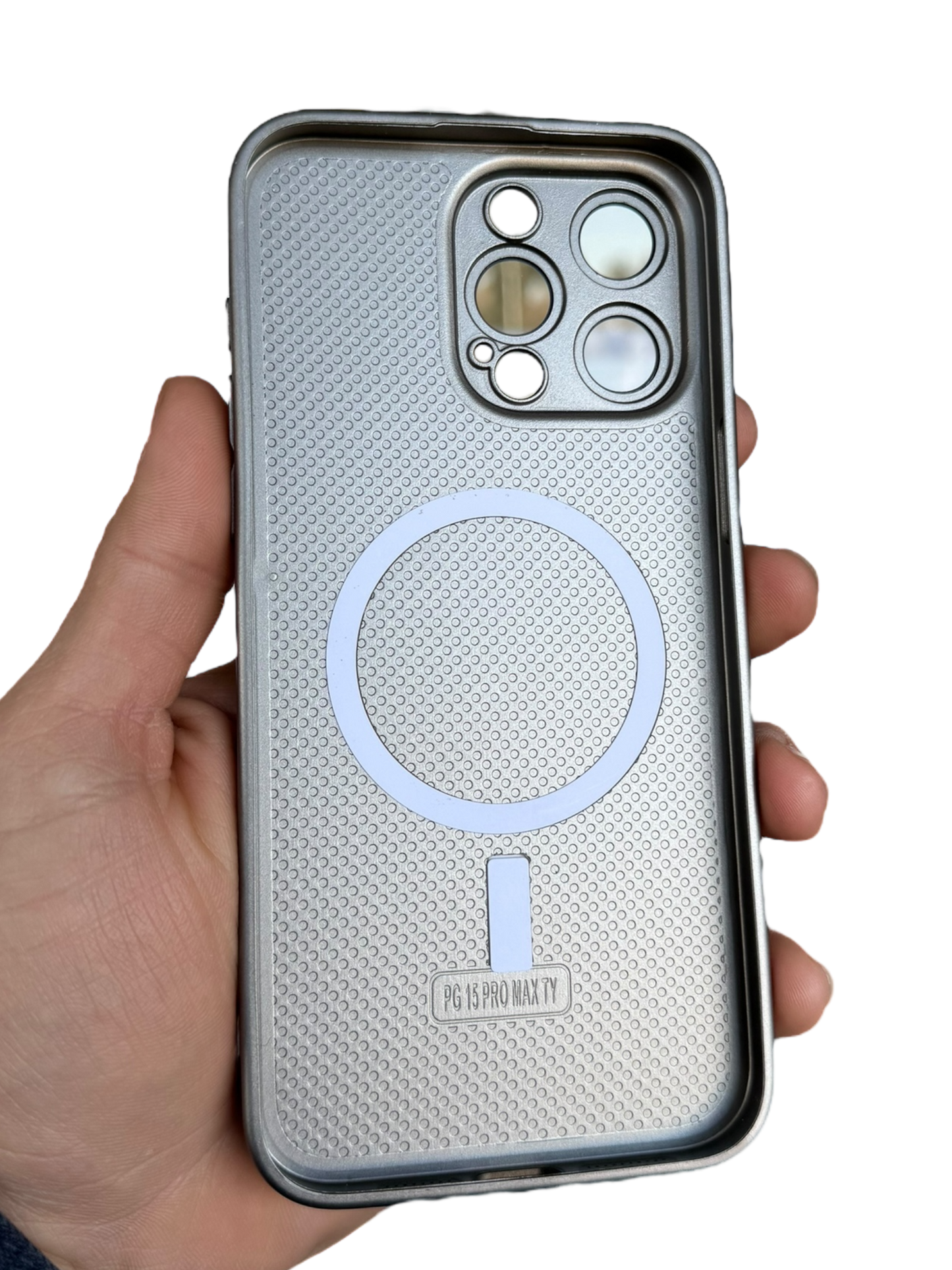 Carcasa Slim Glass con MagSafe: Titanio