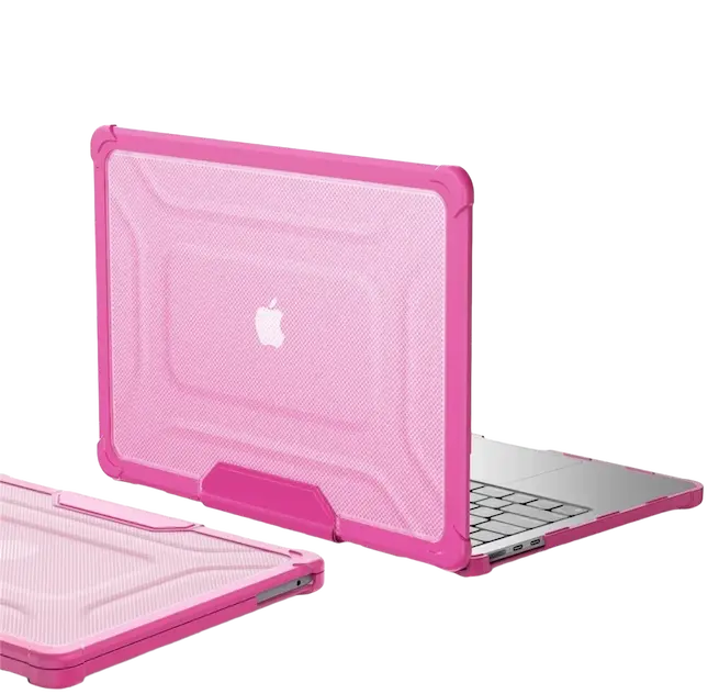 Case resistente para Macbook - color rosada - esquinas reforzadas