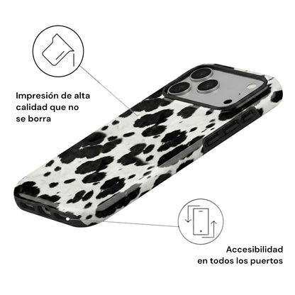 Carcasa Two Protect para iPhone - Cow Milk