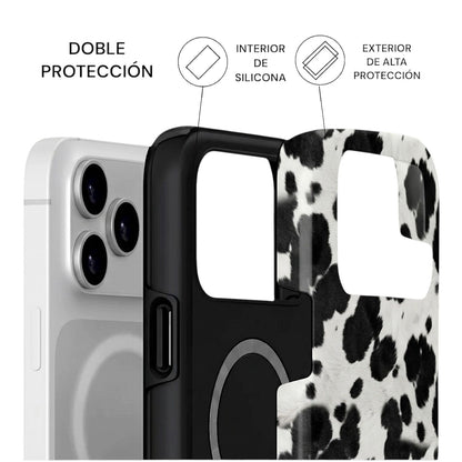 Carcasa Two Protect para iPhone - Cow Milk