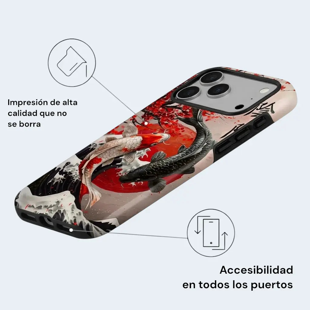 Carcasa Two Protect para iPhone - Koi Dot