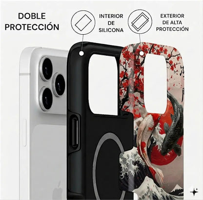 Carcasa Two Protect para iPhone - Koi Dot