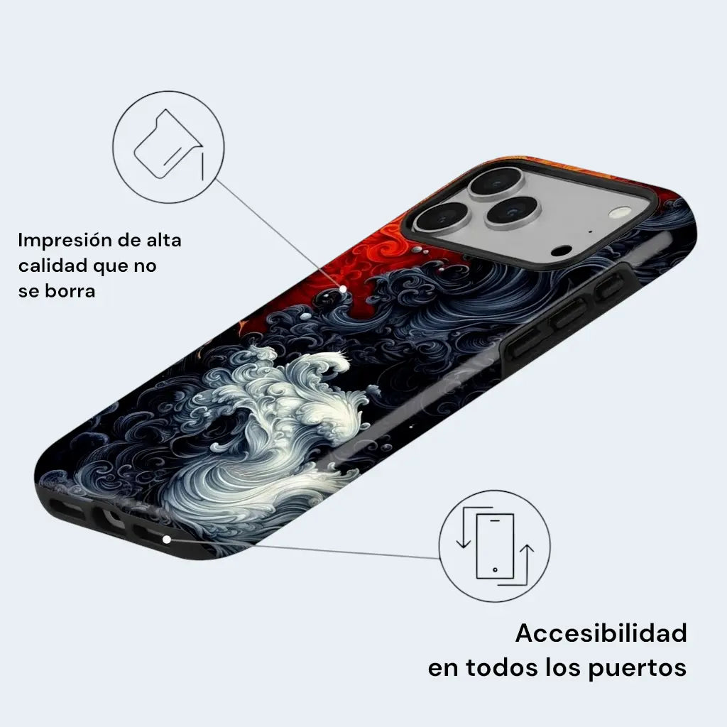 Carcasa Two Protect para iPhone - Koi Eclipse