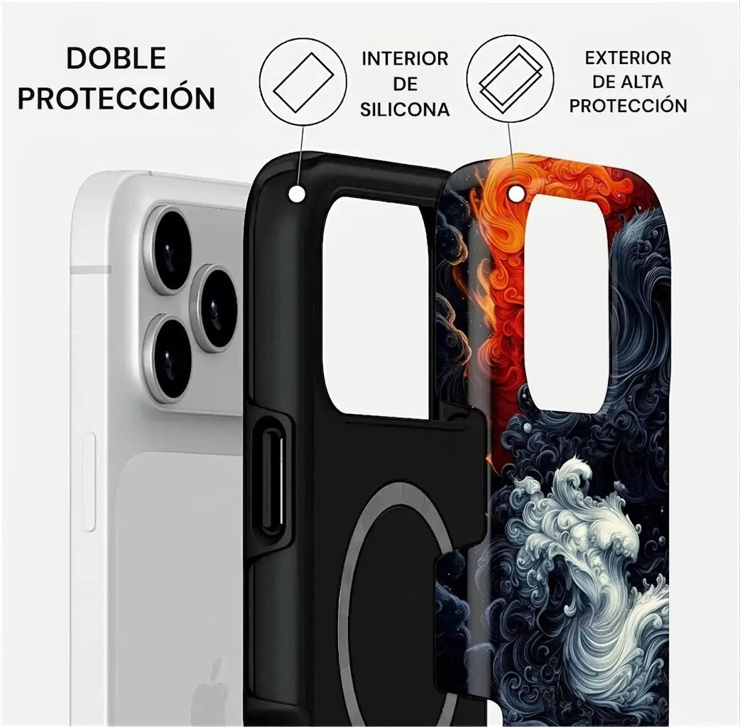 Carcasa Two Protect para iPhone - Koi Eclipse