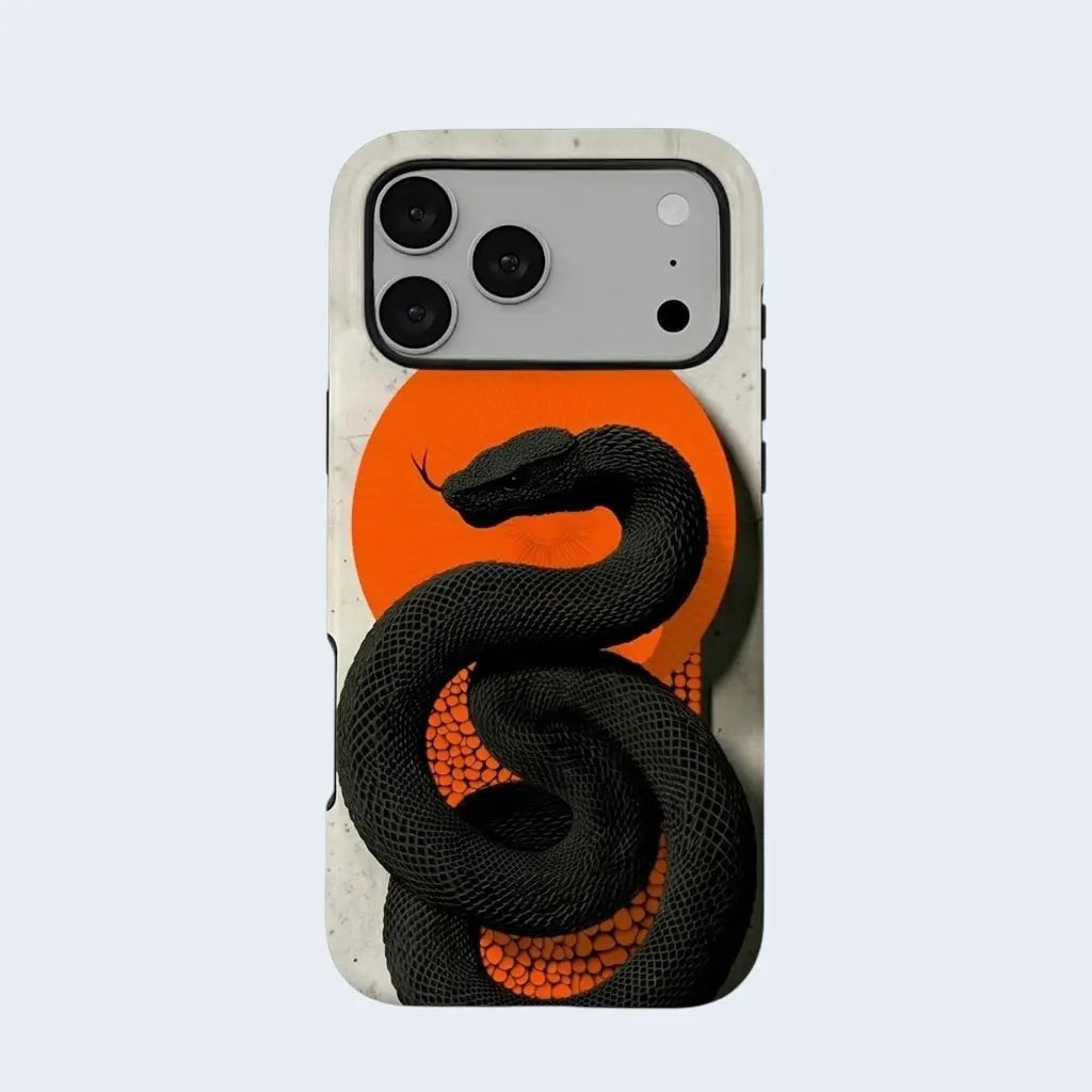 Carcasa Two Protect para iPhone - Snake Sun