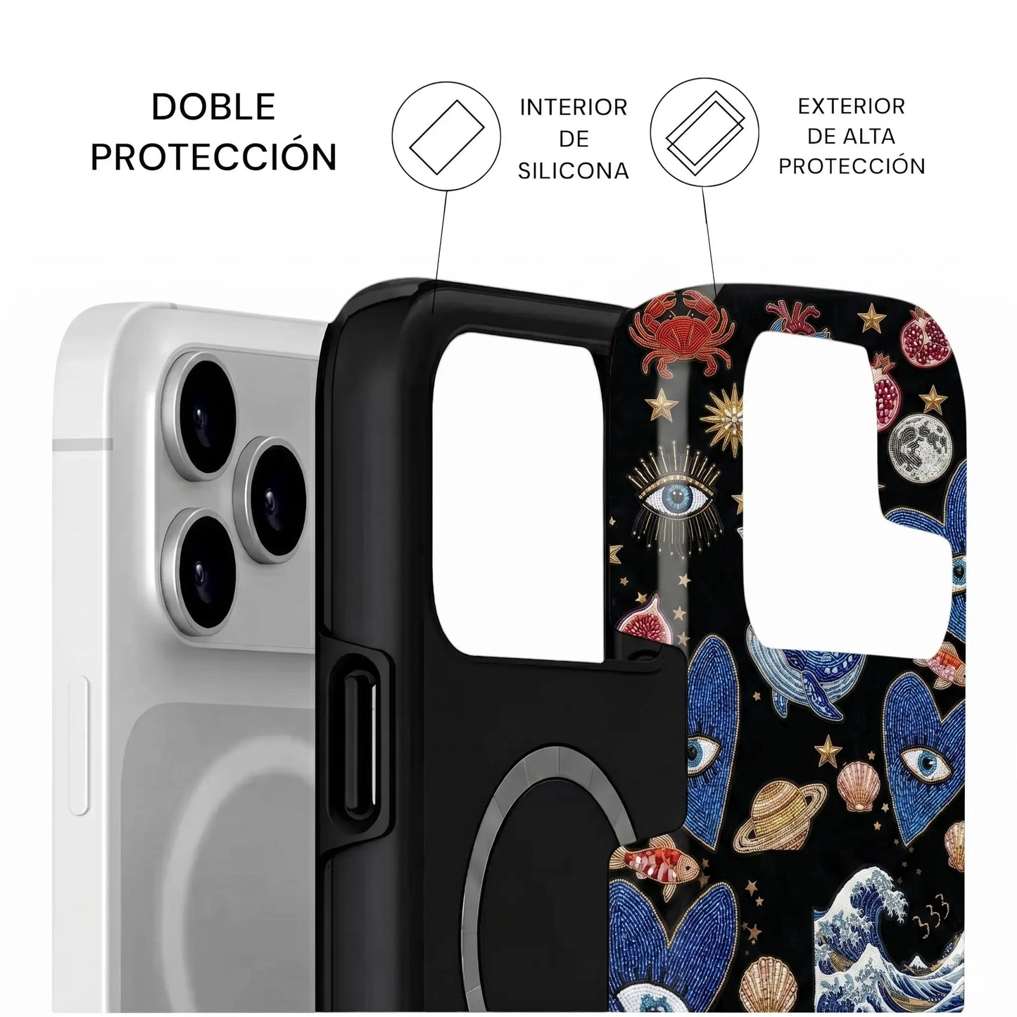Carcasa Two Protect para iPhone - Mystic Universe