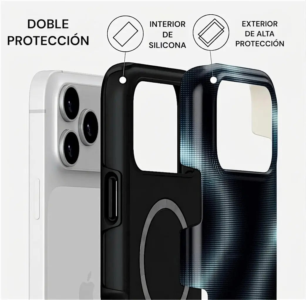 Carcasa Two Protect para iPhone - Blue Wave