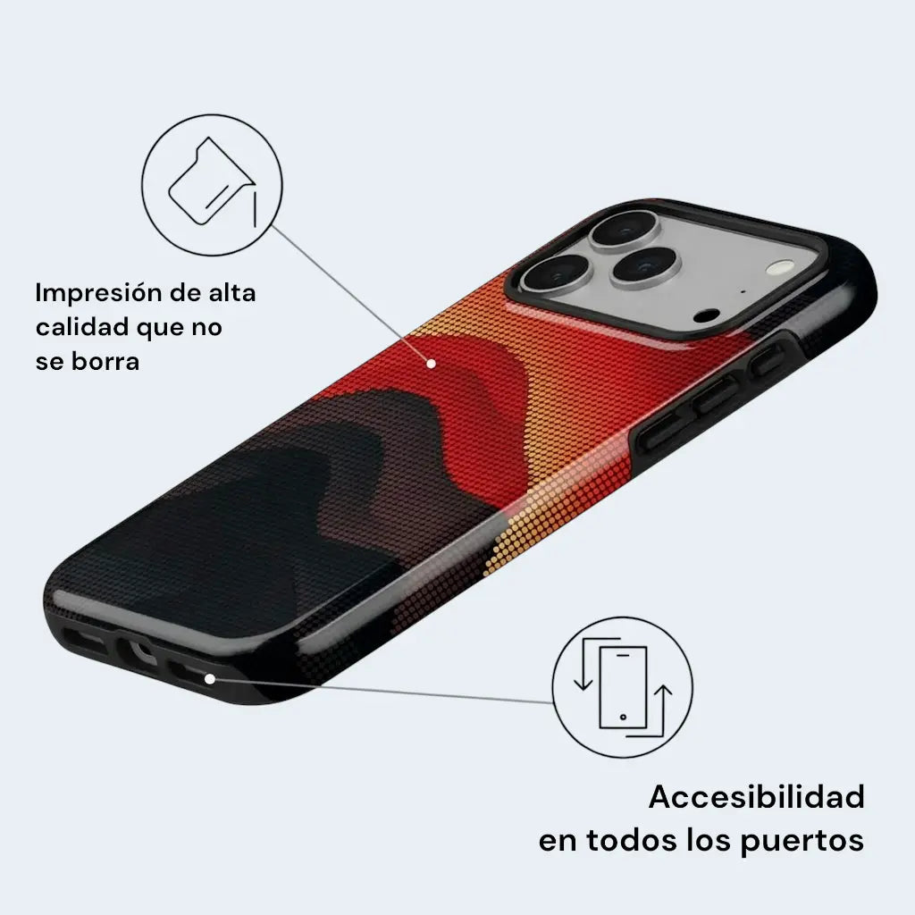 Carcasa Two Protect para iPhone - Red Volcano