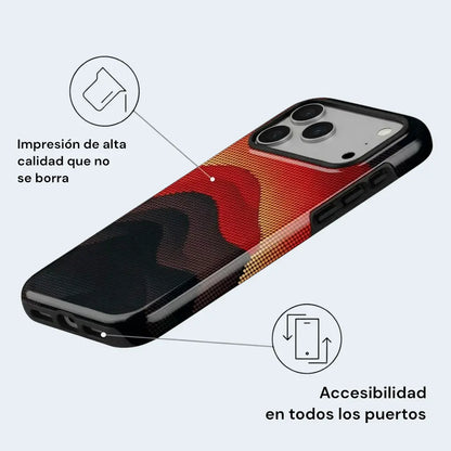 Carcasa Two Protect para iPhone - Red Volcano