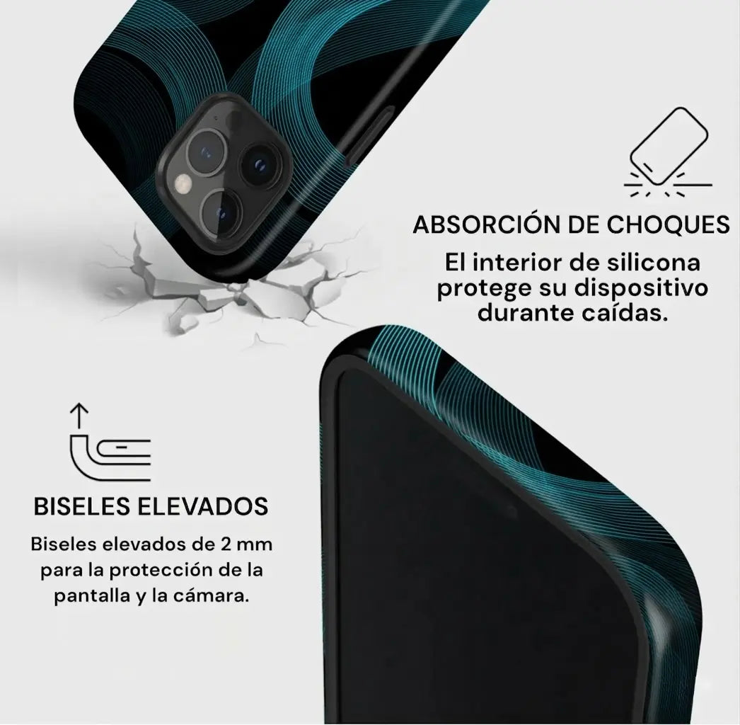 Carcasa Two Protect para iPhone - Wave Lines
