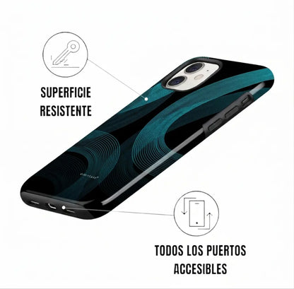 Carcasa Two Protect para iPhone - Wave Lines