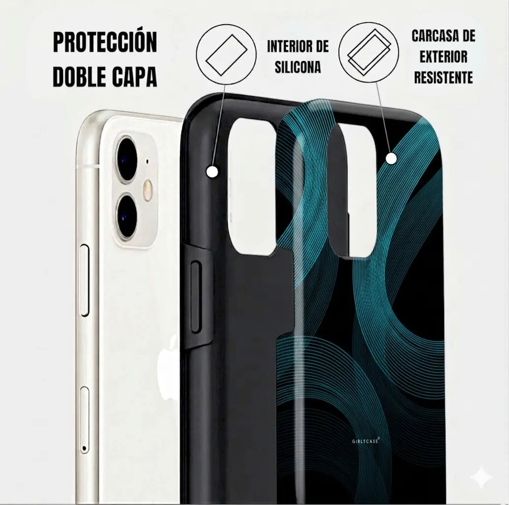 Carcasa Two Protect para iPhone - Wave Lines