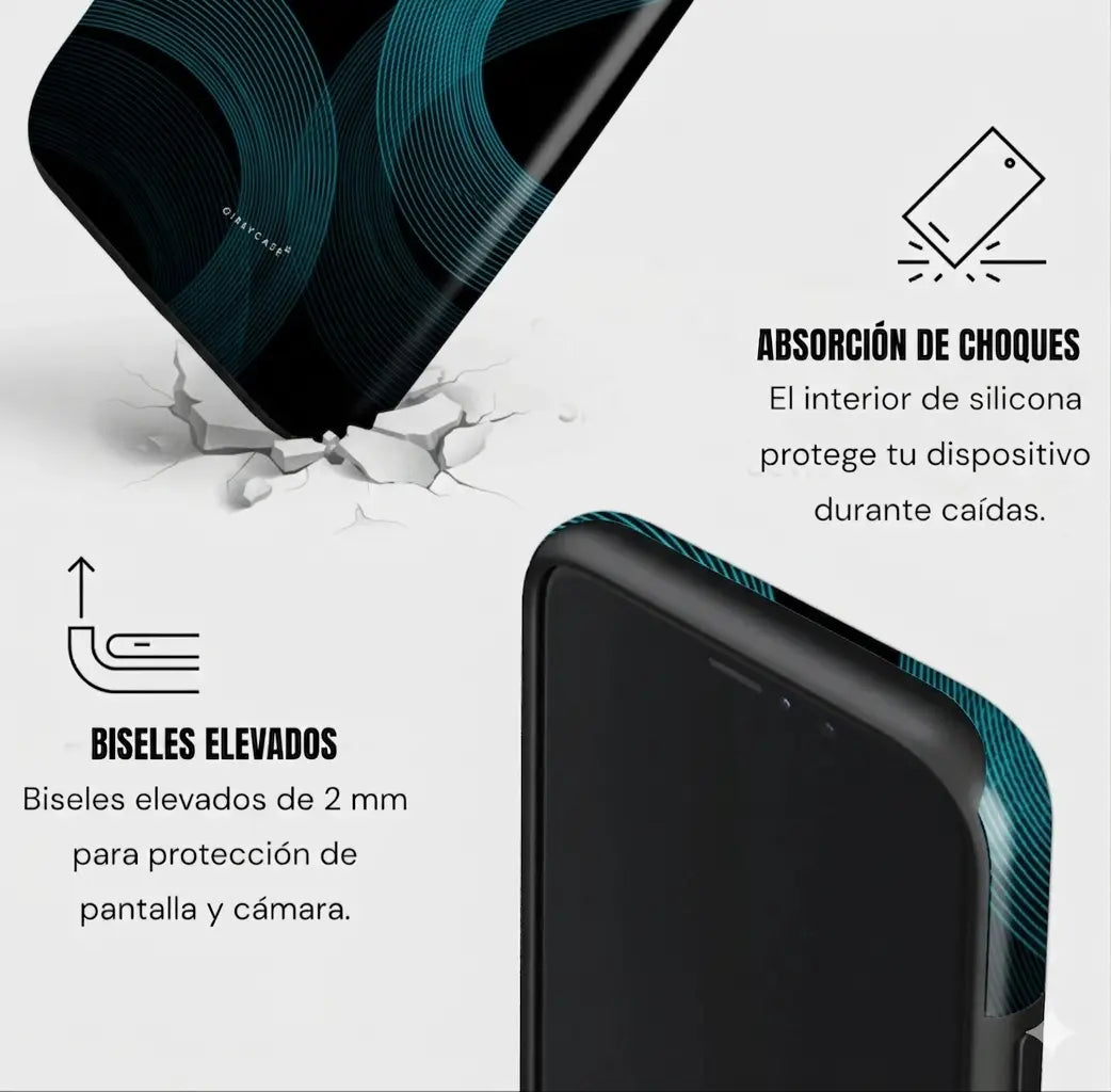 Carcasa Two Protect para iPhone - Wave Lines