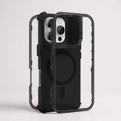 Funda de 3 capas 360 para iPhone con MagSafe en color negro