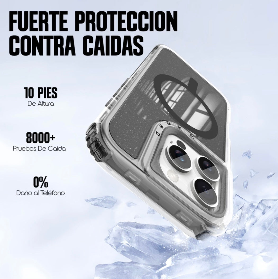 Case traslucida resistente para iPhone - prueba de caida y resistencia efectiva