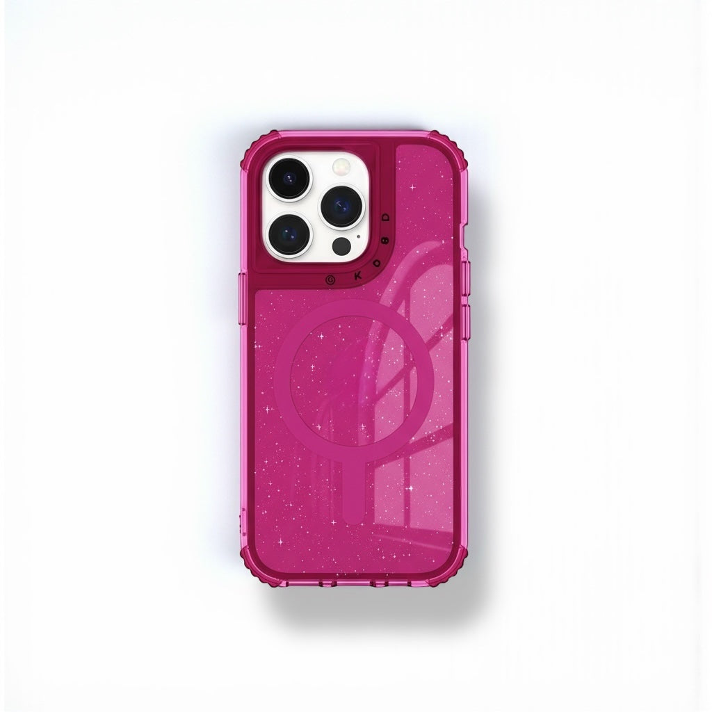 Carcasa Urban Glow Traslúcida Fucsia MagSafe iPhone Chile