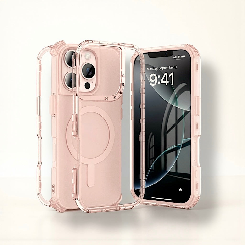 Funda Salmón traslúcida triple protección iPhone MagSafe